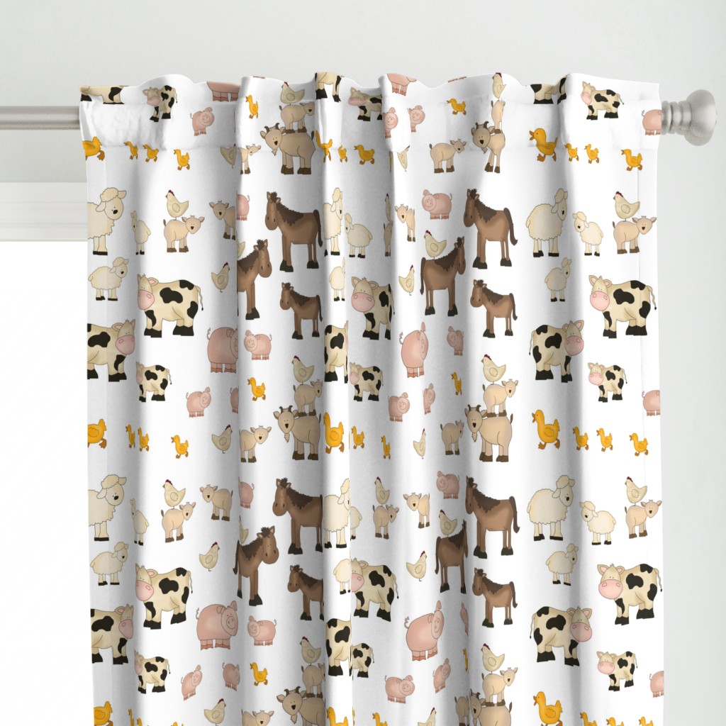 Farm animals Vorhang (einzeln) | Spoonflower