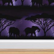 African storm  elephants safari TINY