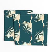 Art Deco Cranes - 10" Fabric, 24" Wallpaper