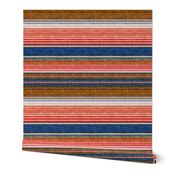 serape southwest stripes - blue/red - C20BS