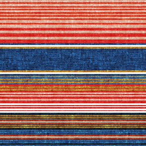 serape southwest stripes - blue/red - C20BS