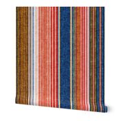 serape southwest stripes - blue/red (90) - C20BS