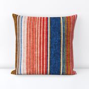 serape southwest stripes - blue/red (90) - C20BS