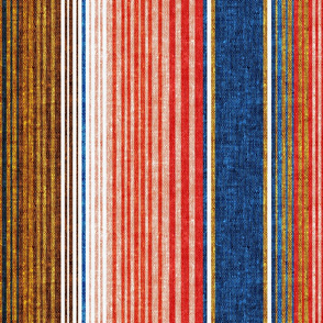 serape southwest stripes - blue/red (90) - C20BS