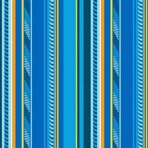 Blue Funky Stripes