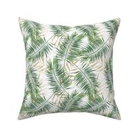 Green and Neutral Palm Branches