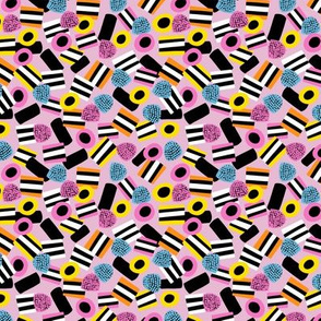 Micro Print - Liqourice Allsorts - Pink