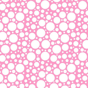Snakeskin Mural Spots - White on strawberry pink, large 