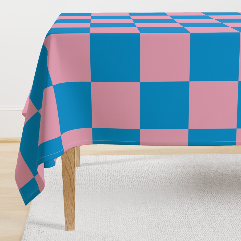 JP11 - Cheater Quilt Checkerboard in Seven Inch Squares of Pink and Blue