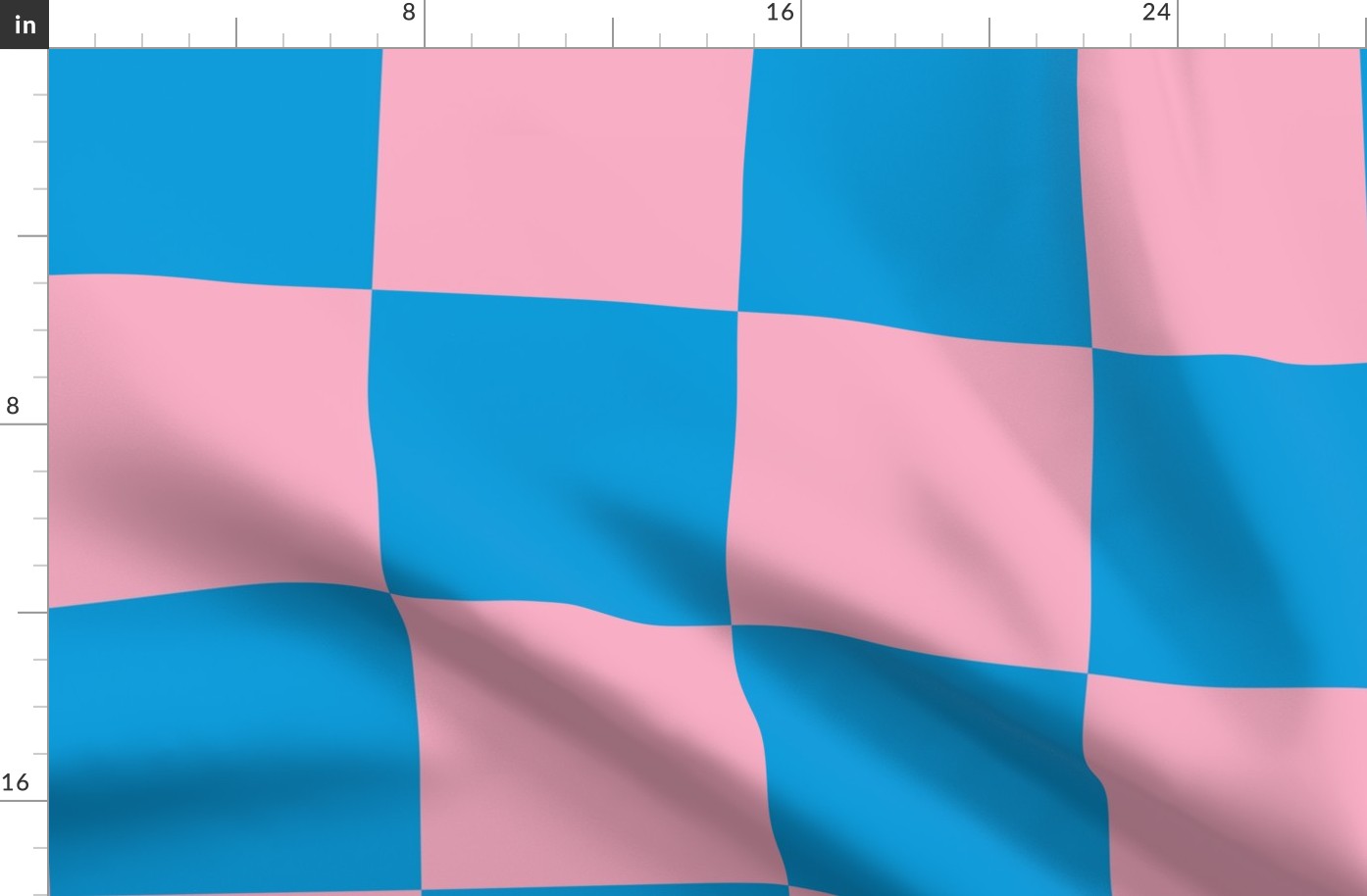 JP11 - Cheater Quilt Checkerboard in Seven Inch Squares of Pink and Blue