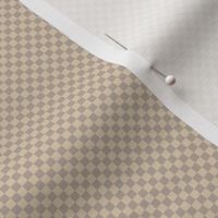 JP9 - Tiny - Checkerboard in Eighth Inch Squares of Taupe and Ecru