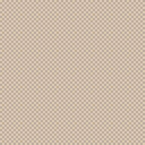 JP9 - Tiny - Checkerboard in Eighth Inch Squares of Taupe and Ecru