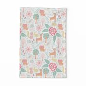 Floral & Fauna Woodland Animals Pastel