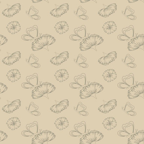 Floral Butterfly Collection Seamless Pattern