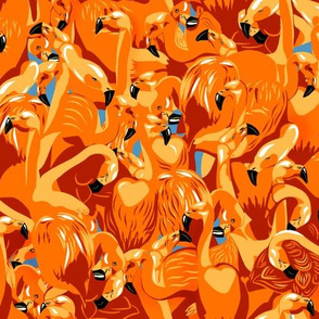 Orange flamingo camouflage