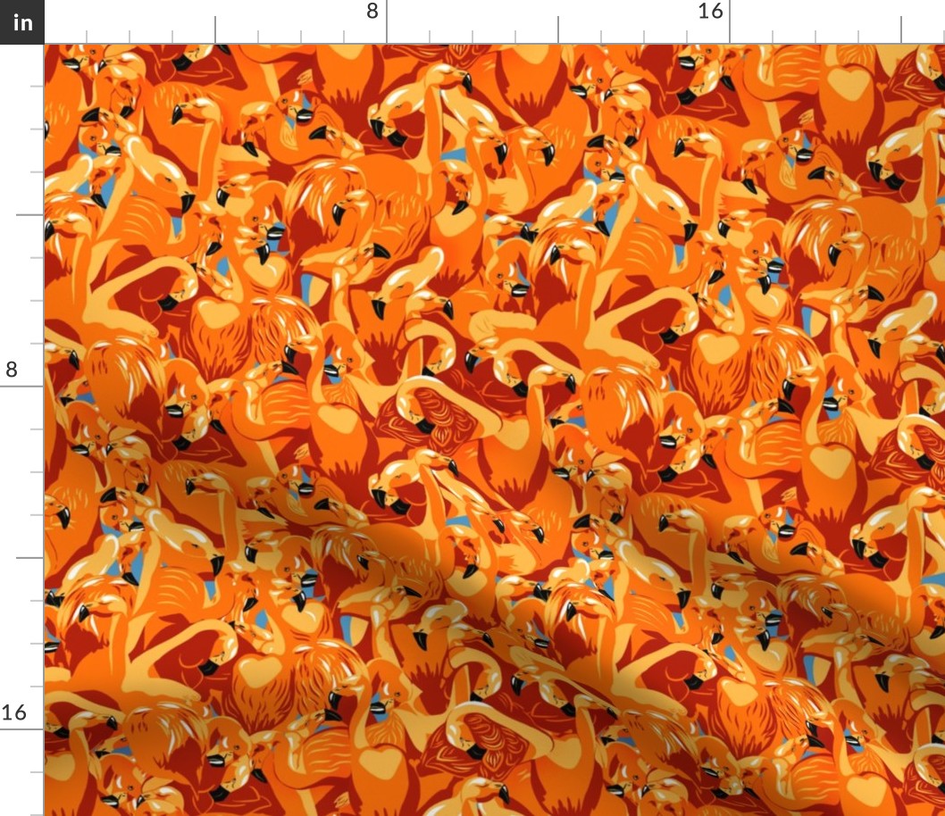 Orange flamingo camouflage