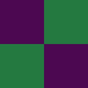 JP6 - Cheater Quilt Checkerboard in Seven Inch Squares of Purple and Grass Green