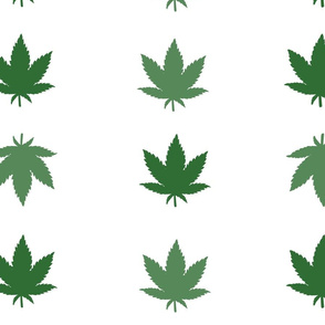 Green Marijuana Leaf Pattern