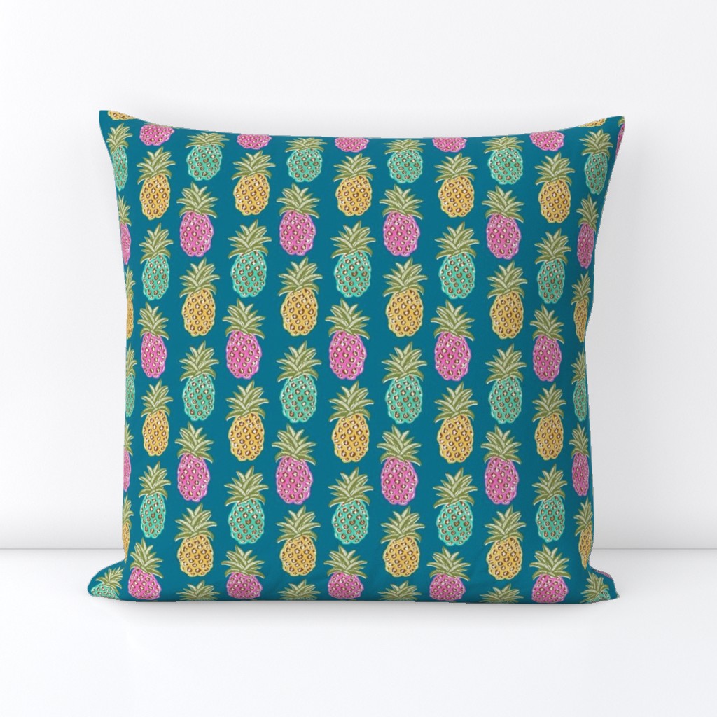 pineapple summer tropical resort fabric and wallpaper