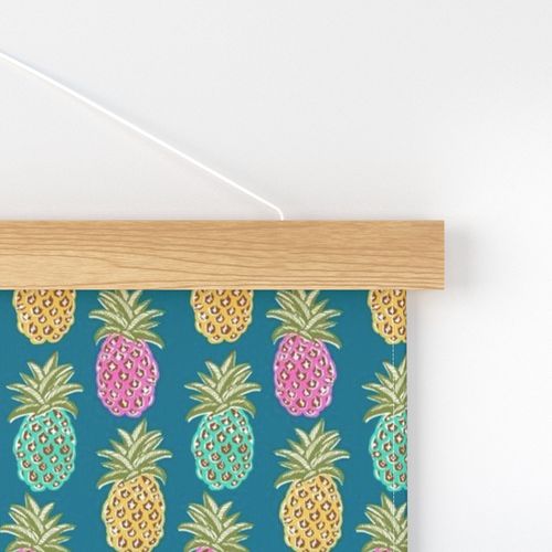 pineapple summer tropical resort fabric and wallpaper