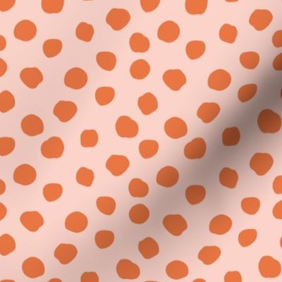 dotty pink and orange // pink and orange polka dots