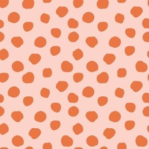dotty pink and orange // pink and orange polka dots