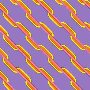 Zesty stripes on purple