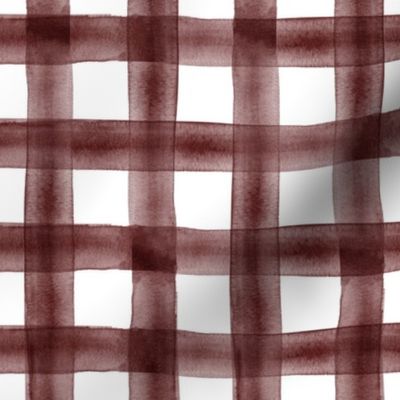 watercolor plaid || Maroon C20BS