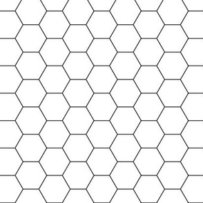 RPG Hexagonal Grid - 1pt basic white