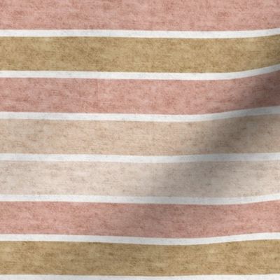 Pink and mustard Striped jersey knit