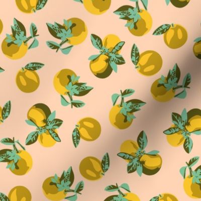Zesty pop art citrus - small scale