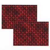 4 Leaf Quatrefoils in Black and Ruby Red Vintage Faux Foil Art Deco Vintage Foil Pattern