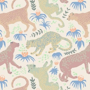 Jungle Cat Party in Postmodern Pastel