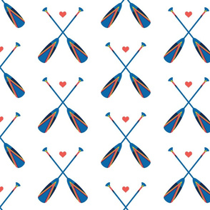 Painted Oars with Heart