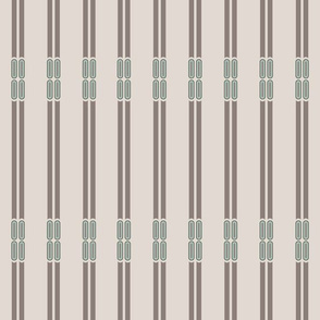 Fay: 1920s Celadon & Taupe Stripe