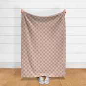 Irene: 1920s Coppery Pink & Taupe Leaf Grid, Art Deco, 1920s