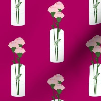 vase w_carnations-magenta