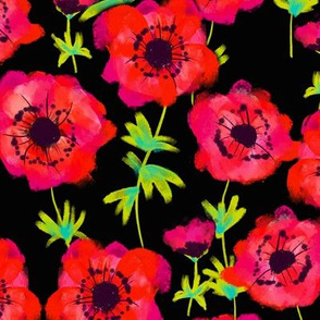 Poppies black