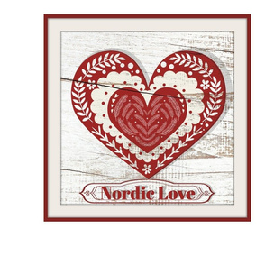 Nordic valentine plaque