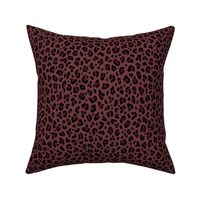 ★ LEOPARD PRINT in DARK BURGUNDY ★ Small Scale / Collection : Leopard Spots – Punk Rock Animal Prints