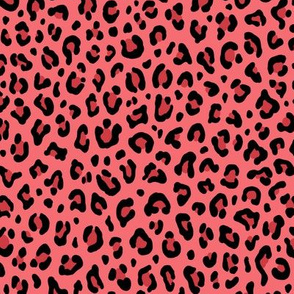 ★ LEOPARD PRINT in CORAL PINK ★ Small Scale / Collection : Leopard Spots – Punk Rock Animal Prints