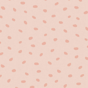 SMALL linen fuzzy dots - blush on nude