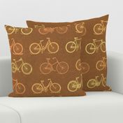 Vintage Bicycles in Retro Brown Colors (Jumbo Large Size Print)