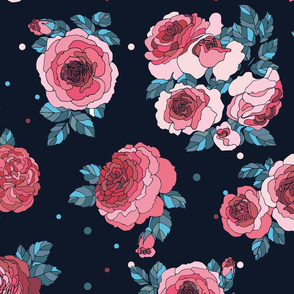 Blooming roses