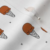 Sweet summer ice cream popsicle sugar pastel rust copper kawaii illustration