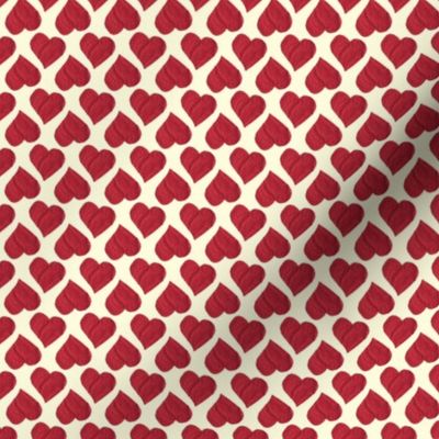 The Queen of Hearts'  Party Cloth on Magnolia Cream