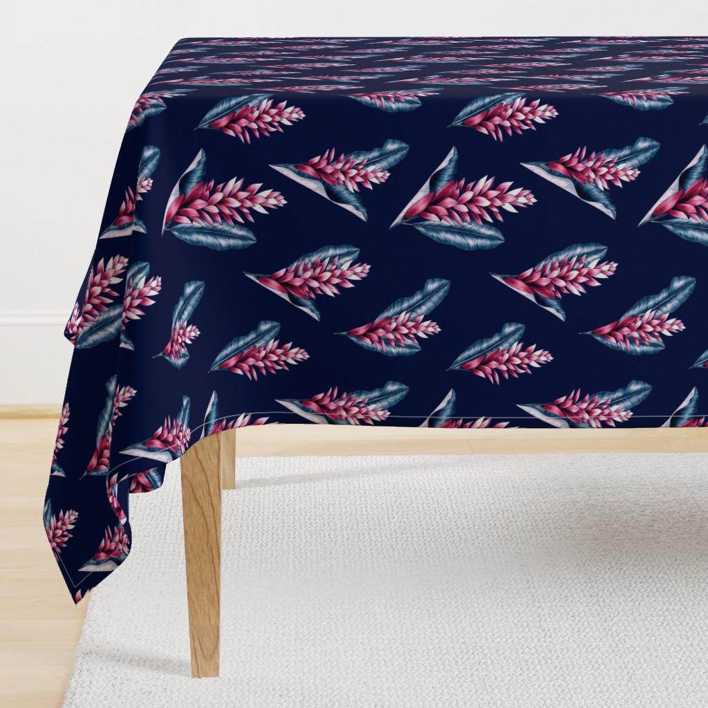 Ginger Flower Small - Navy