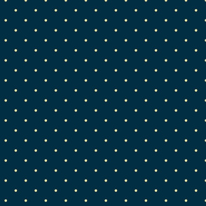 Polka dots (medium) - yellow on blue