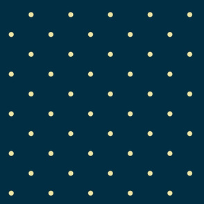 Polka dots (big) - yellow on blue