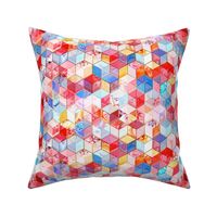 Ruby and Topaz Kaleidoscope Cubes Small